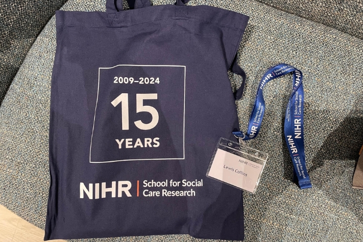 National Institute for Health & Care Research National Conference 2024 lanyard and goodie bag