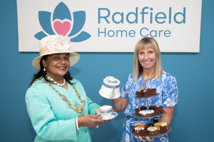 Lord Mayor of Chester, Cllr Razia Daniels visits home care chester provider, radfield