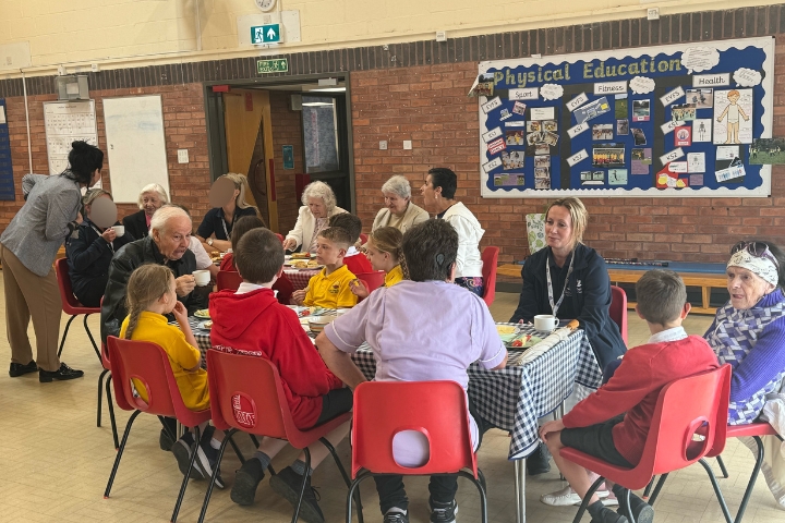 Radfield Home Care Bexhill older people interacting with younger generation