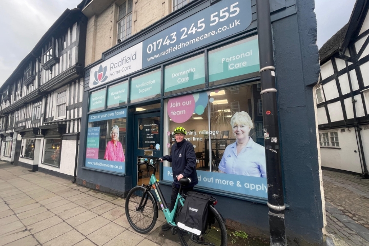 Care Professional Receives Electric Bike from Shropshire Town Council Scheme